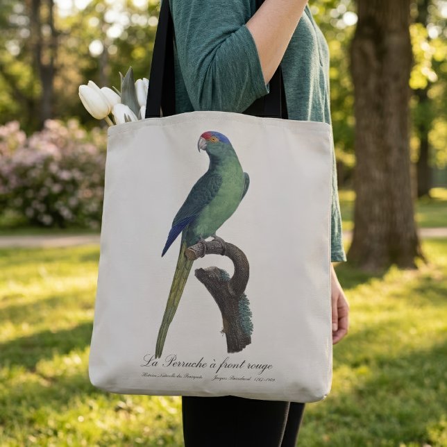 La Perruche - eine Vorfahrt Tasche (Orange-Fronted Parakeet, Eupsittula Canicularis. Tote Bag)