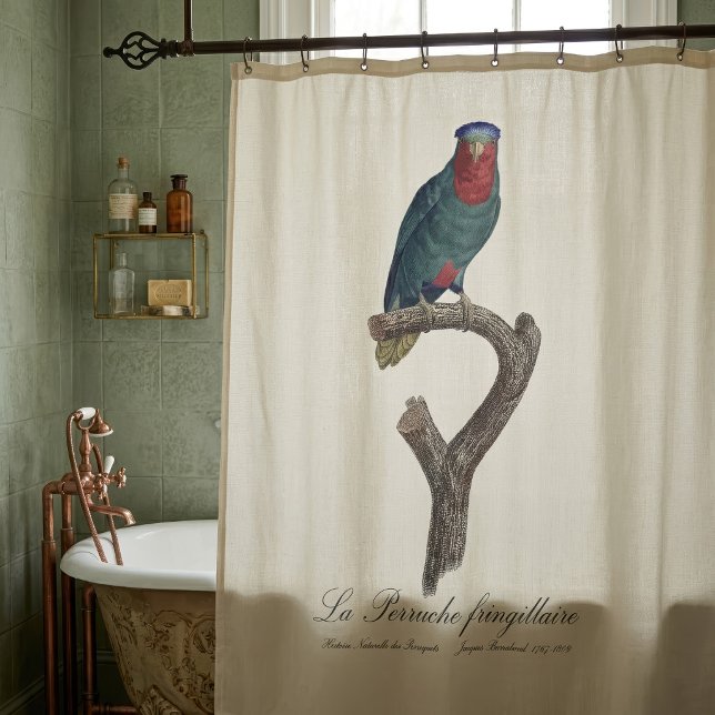 La Perruche fringillaire Duschvorhang (Blue-Crowned Lorikeet, Vini Australis. Shower Curtain)