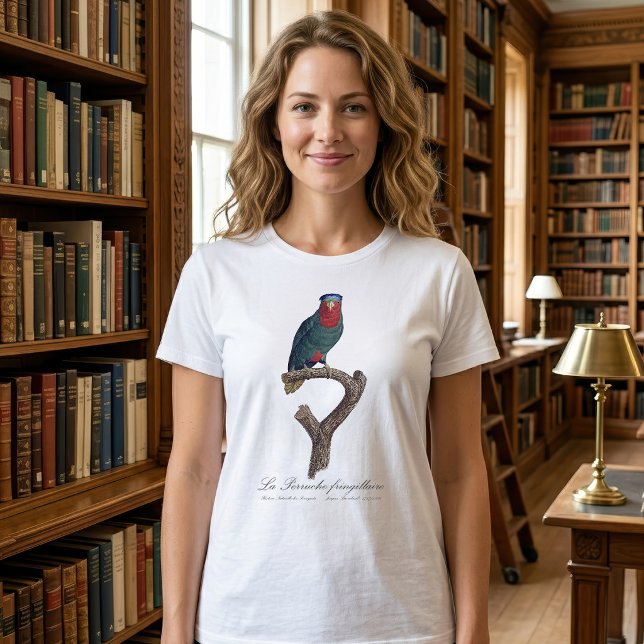 La Perruche fringillaire T-Shirt (Blue-Crowned Lorikeet, Vini Australis. Women Basic White T-Shirt)