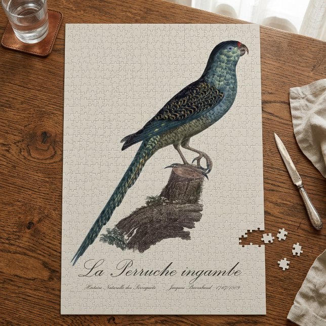 La Perruche ingambe (Ground Parrot or Swamp Parrot, Pezoporus Wallicus. Jigsaw Puzzle)
