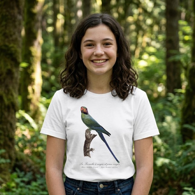 La Perruche ist ein einzigartiger Ort für Joues T-Shirt (Long-Tailed Parakeet, Psittacula Longicauda. Girl Basic White T-Shirt)
