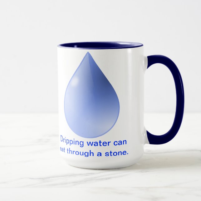 La Persistance Est Un Proverbe De Mug Avec Les Chi (Droite)