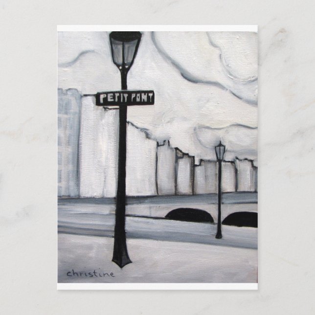 La Petit Pont, Paris Frankreich Postkarte (Vorderseite)