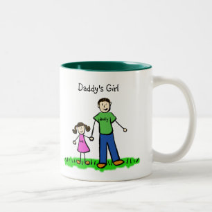 La petite fille de papa Brunette Mug (Personnalise
