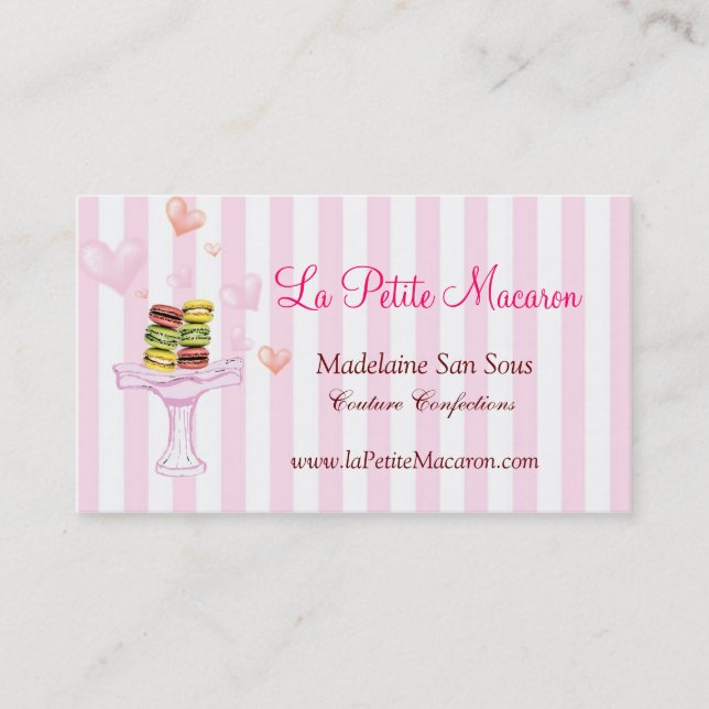 La Petite Macaron Business Card Visitenkarte (Vorderseite)