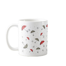 La petite tasse à parapluie rouge