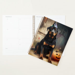 La peur de l'Halloween Citrouille de Rottweiler