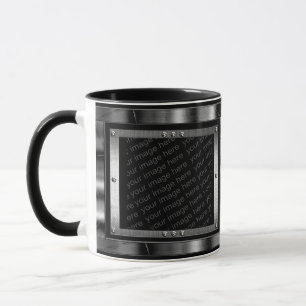 La photo en métal encadre la tasse