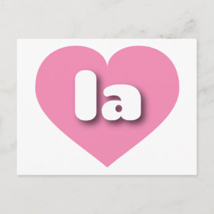 la pink heart - I Liebe la la Postkarte