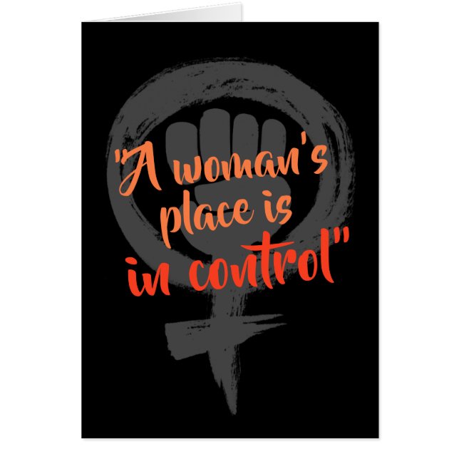La place de la femme est sur la carte de contrôle  (Devant)