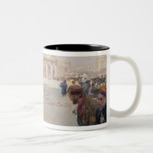 La Place du Carrousel, Paris Zweifarbige Tasse