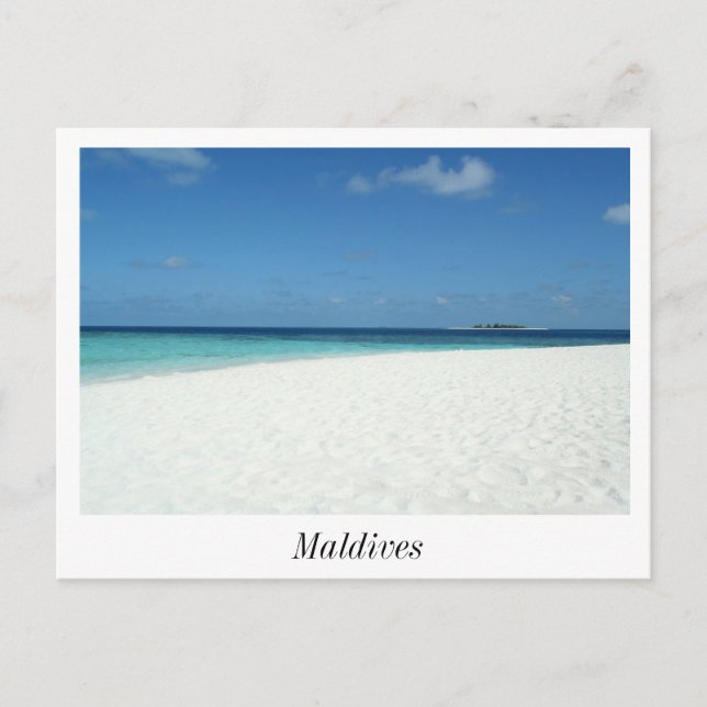 La plage aux Maldives Carte postale (Devant)