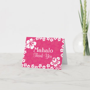 La plage rose fleurit des cartes de Merci de