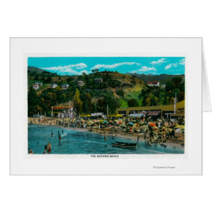 La plage se baignante chez Avalon, île de Catalina