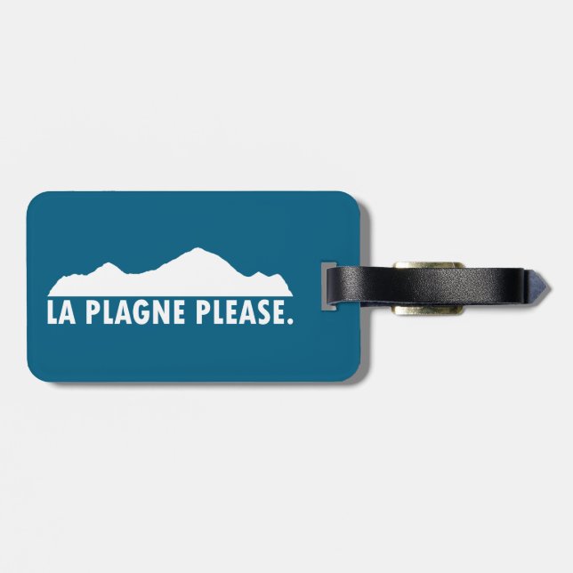 La Plagne Frankreich Bitte Gepäckanhänger (Rückseite horizontal)