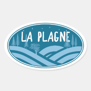 La Plagne Frankreich im Freien Ovaler Aufkleber