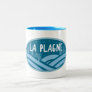 La Plagne Frankreich im Freien Zweifarbige Tasse