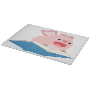 La planche à découper au cochon de dessin animé et
