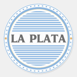 La Plata City Pride Emblem – Argentinische Identit Runder Aufkleber