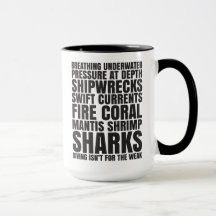 La plongée n'est pas pour la tasse faible