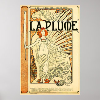 La Plume 1898 POSTERDRUCK A5-A1 Alphonse Mucha Poster