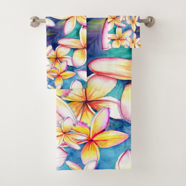 La plumeria s'épanouit avec la serviette de bains  (En situation)