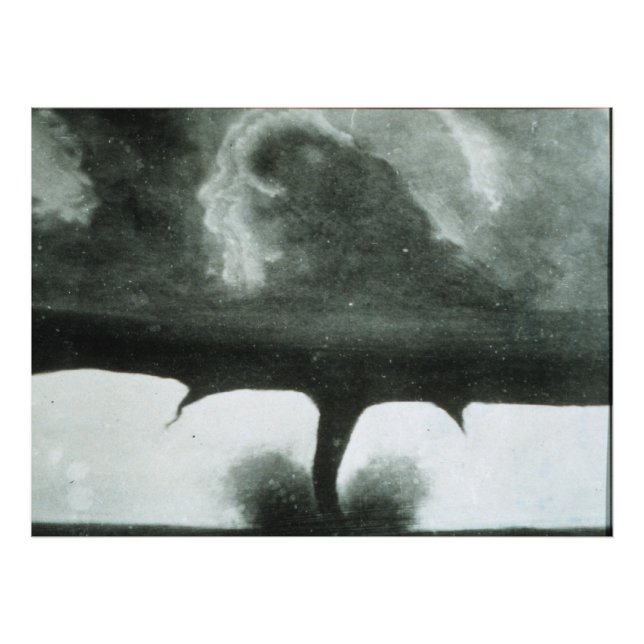 La plus ancienne photographie connue d'une tornade (Devant)