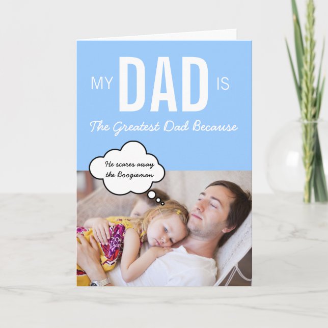 La plus grande carte de voeux papa personnalisée (Devant)