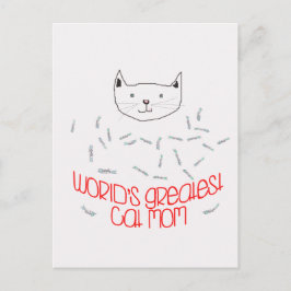 LA PLUS GRANDE Carte postale CAT MOM DU MONDE