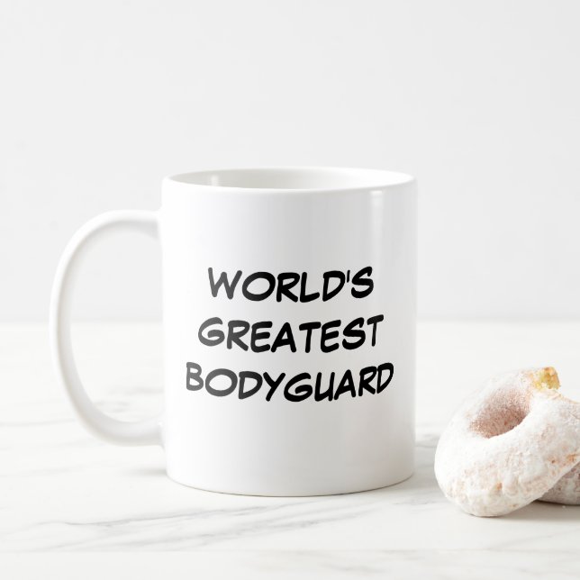 "La plus grande garde du corps du monde" Mug (Avec donut)