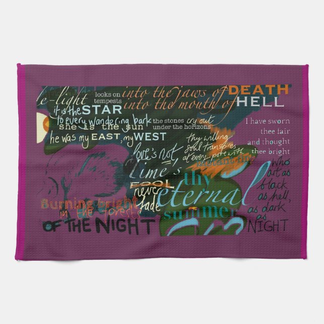 La poésie d'amour de Shakespeare cite la serviette (Horizontal)