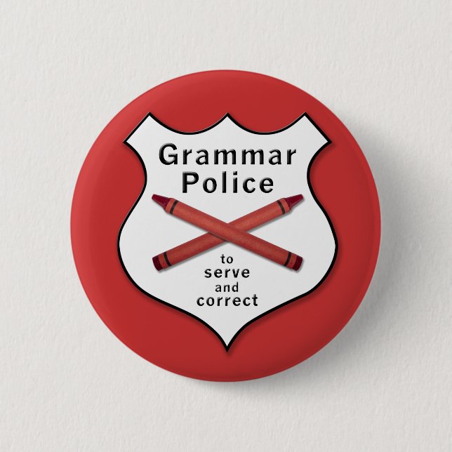 La police de grammaire Badge (Devant)