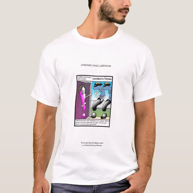 La police des questions : T-shirt caricaturale mas (Devant)