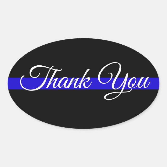 LA POLICE DU Merci SOUTIENT OVAL BUMPER STICKER (Devant)