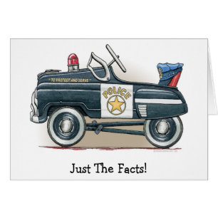 La police pédale voiture de cannette de fil de