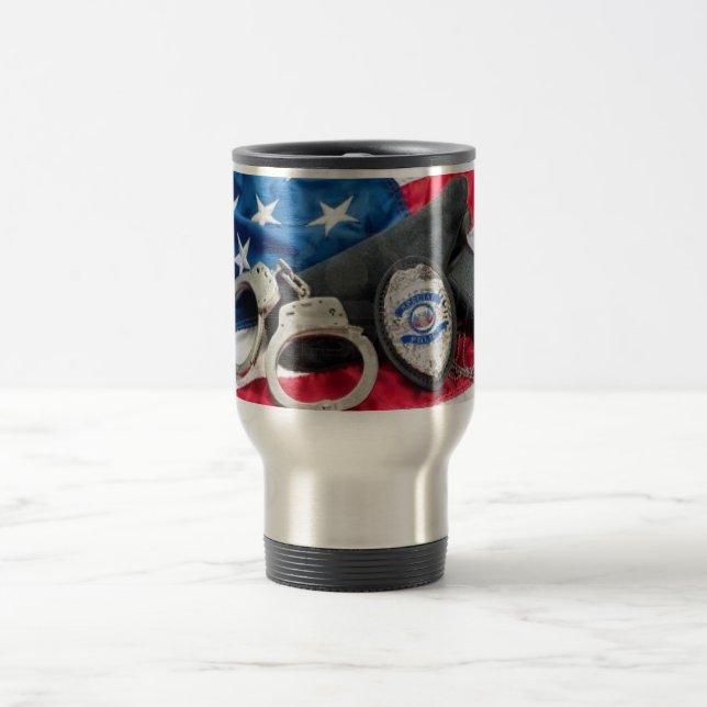 LA POLICE "PROTÈGE ET SERT" LA TASSE DE VOYAGE (Centre)
