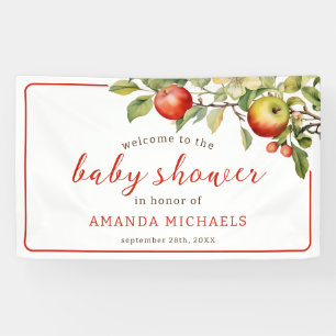 La pomme de notre bannière de Baby shower des yeux