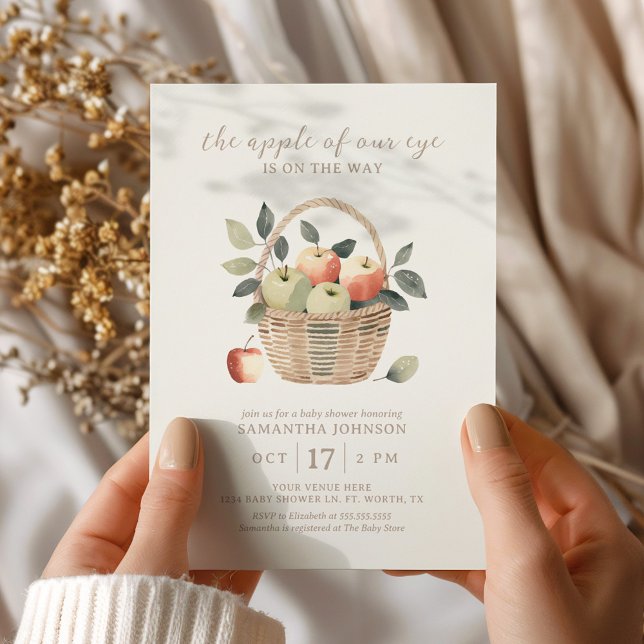 La pomme de notre oeil Invitation Baby shower d'au (Créateur téléchargé)