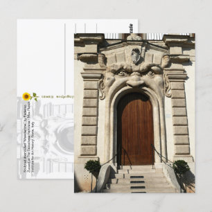 La porte de la Bibliotheca Hertziana. Carte postal