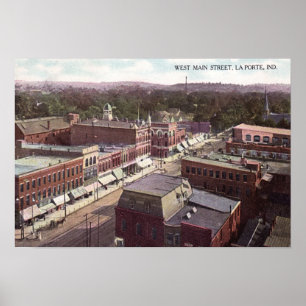 La Porte Indiana Westhauptstraße Poster