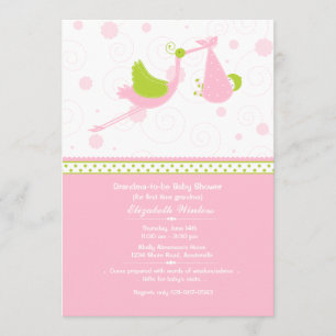 La première invitation de grand-mère à Baby shower
