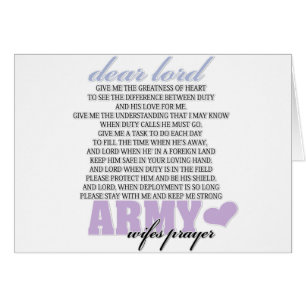 La prière de l'épouse d'armée