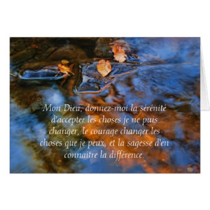 La prière de sérénité en français Autum arrose la