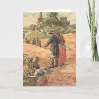La Prière du Seigneur Carte Vintage inspirée