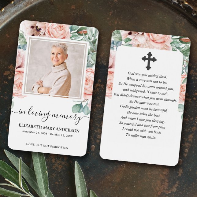 La prière funéraire en symbiose avec la photo rose (Créateur téléchargé)