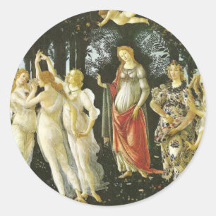 La Primavera durch Sandro Botticelli Runder Aufkleber