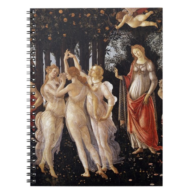 La Primavera (Frühjahr) von Sandro Botticelli Notizblock (Vorderseite)