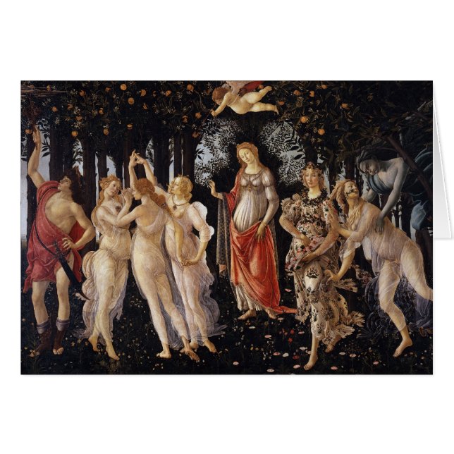La Primavera (printemps) par Sandro Botticelli (Devant horizontal)