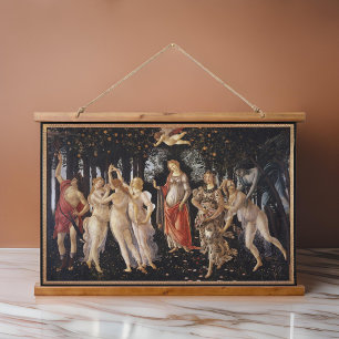 La Primavera Spring Botticelli Wandteppich Mit Holzrahmen