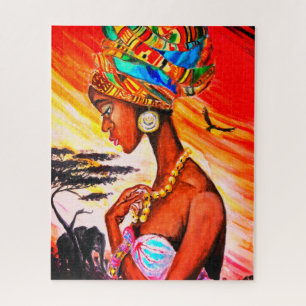 La princesse africaine Jigsaw Puzzle jolie femme